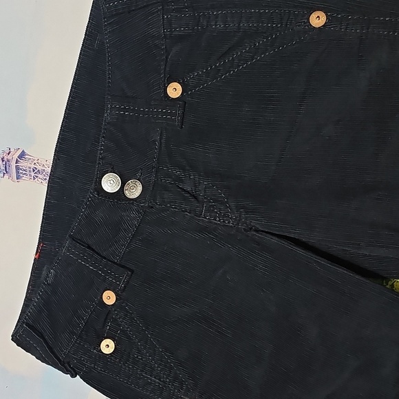 True Religion Sammy Crop Big T Corduroy Pants Size 28 - Picture 2 of 7